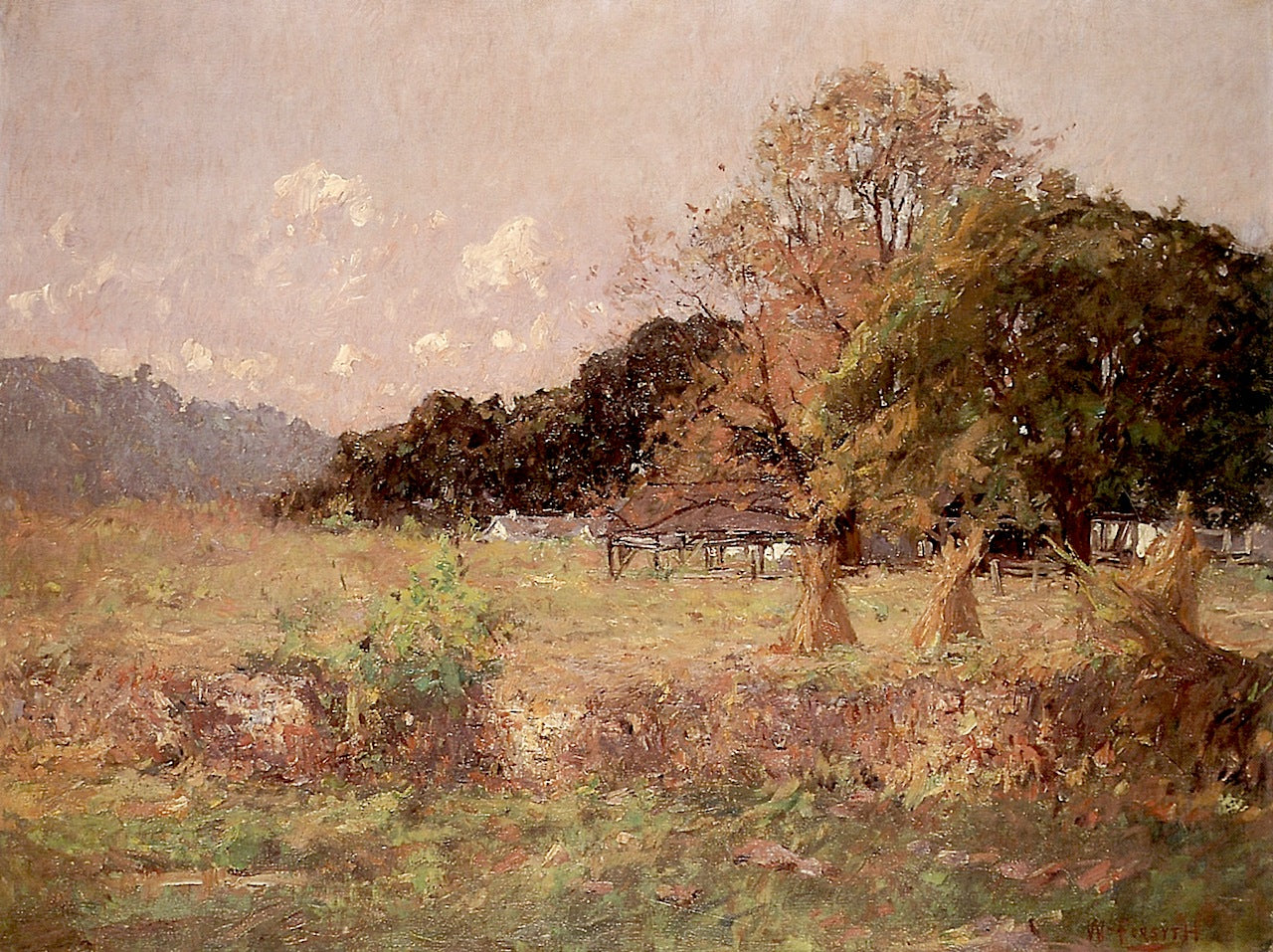 A Cornfield, Autumn Morning by William Forsyth,A3(16x12")Poster