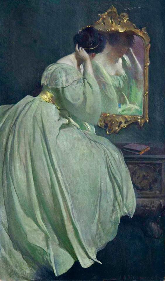 Woman before a mirror by John White Alexander,A3(16x12")Poster