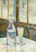 Cafe Table with Absinthe, vintage artwork by Vincent van Gogh, 12x8" (A4) Poster
