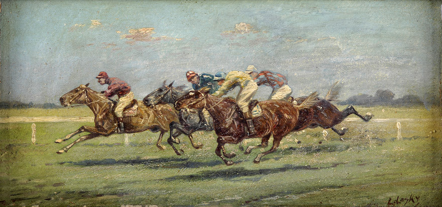 The Finish, vintage artwork by Constantin Stoiloff, 12x8" (A4) Poster