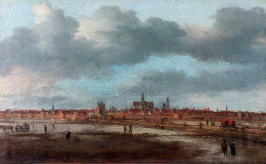 View of Haalem, vintage artwork by Attributed to Allaert van Everdingen, 12x8" (A4) Poster