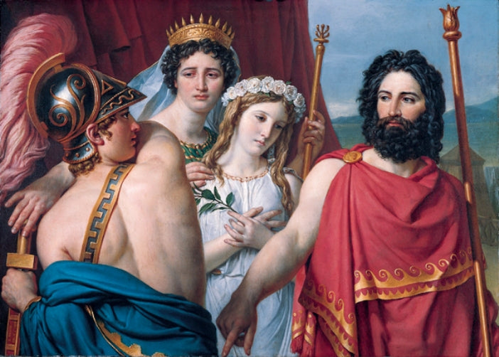 The Anger of Achilles (first version), vintage artwork by Jacques-Louis David, 12x8" (A4) Poster