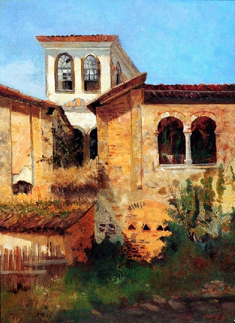 Casa de Margarida, vintage artwork by Antonio Parreiras, 12x8" (A4) Poster