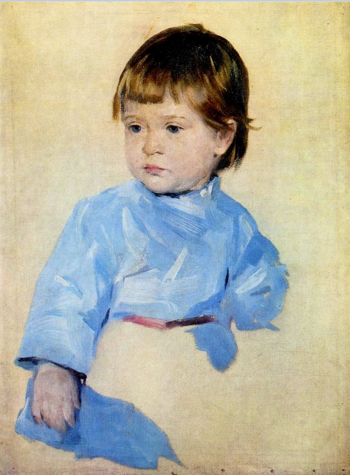 The Artist's Son Nikolai, vintage artwork by Nikolai Pimonenko, 12x8" (A4) Poster