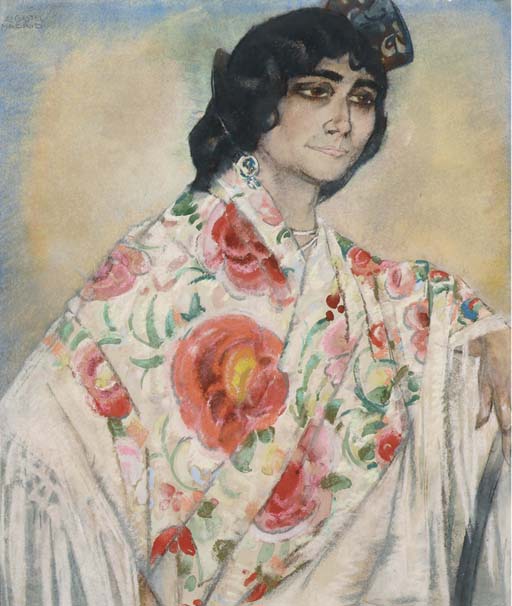 Gitana, vintage artwork by Leo Gestel, 12x8" (A4) Poster
