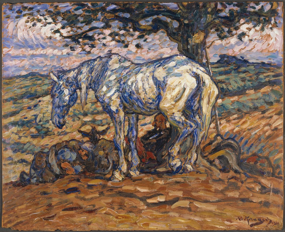 Don Quihote's Horse Rosinante, vintage artwork by Nils Kreuger, 12x8" (A4) Poster