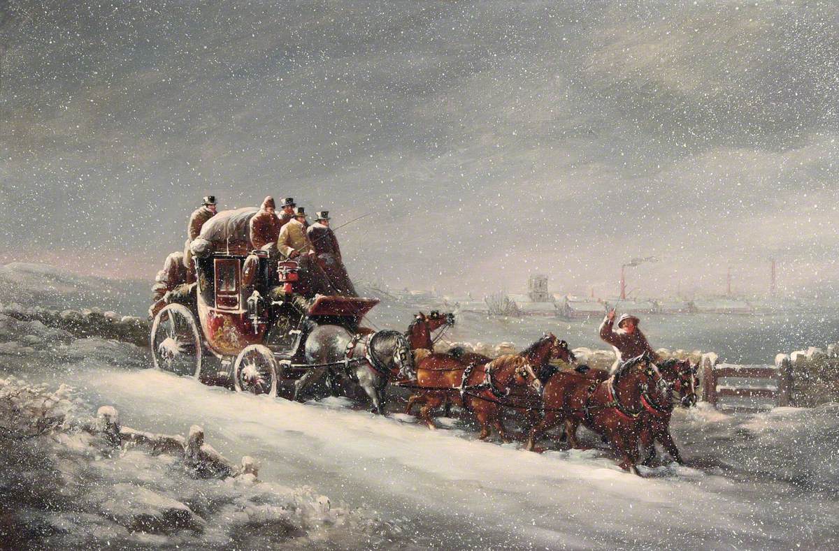 Bath Mail Coach, vintage artwork by John Charles Maggs, A3 (16x12") Poster Print