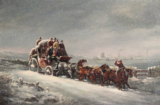Bath Mail Coach, vintage artwork by John Charles Maggs, A3 (16x12") Poster Print