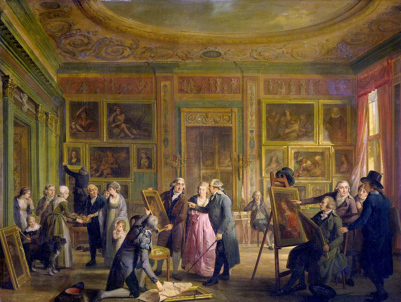 The Art Gallery of Josephus Augustinus Brentano, vintage artwork by Adriaan de Lelie, 12x8" (A4) Poster