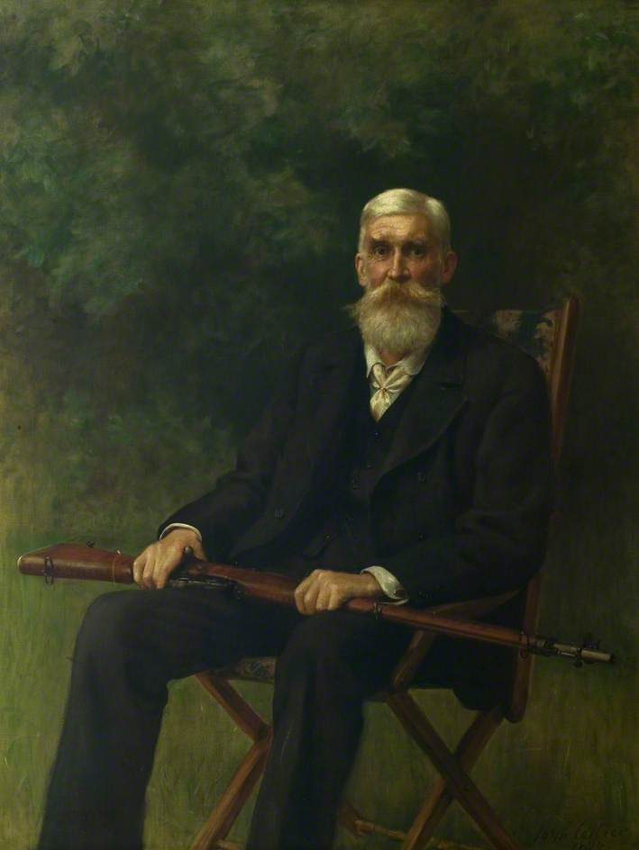 Colonel Sir Henry St John Halford, vintage artwork by John Maler Collier, 12x8" (A4) Poster