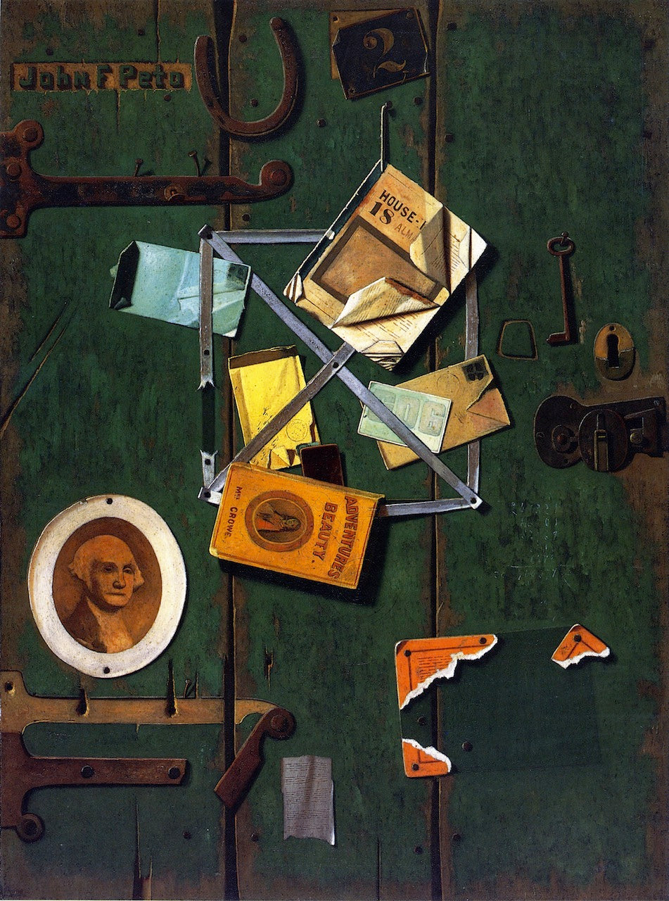 A Closet Door, vintage artwork by John Frederick Peto, 12x8" (A4) Poster