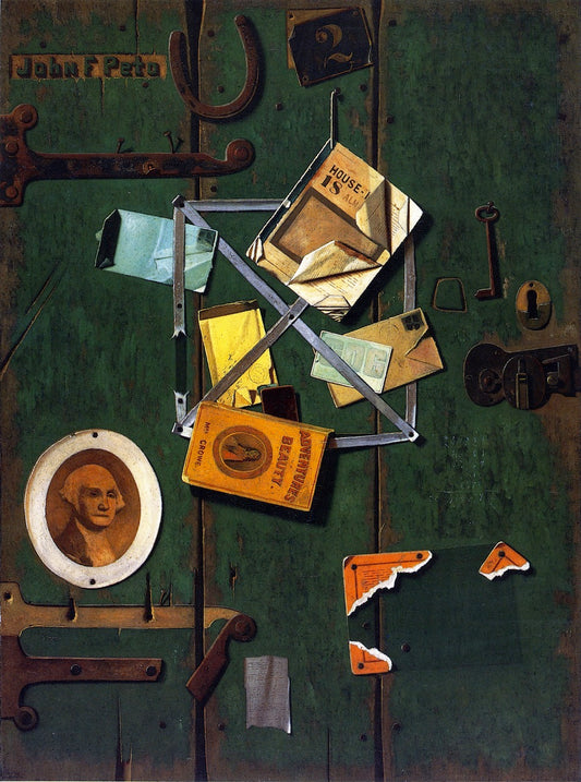 A Closet Door, vintage artwork by John Frederick Peto, 12x8" (A4) Poster