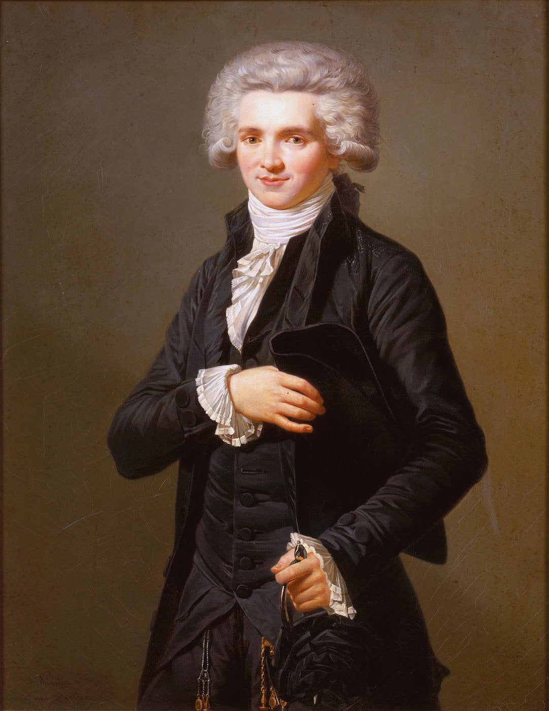 Portrait of Maximilien Robespierre, vintage artwork by Adelaïde Labille-Guiard, 12x8" (A4) Poster