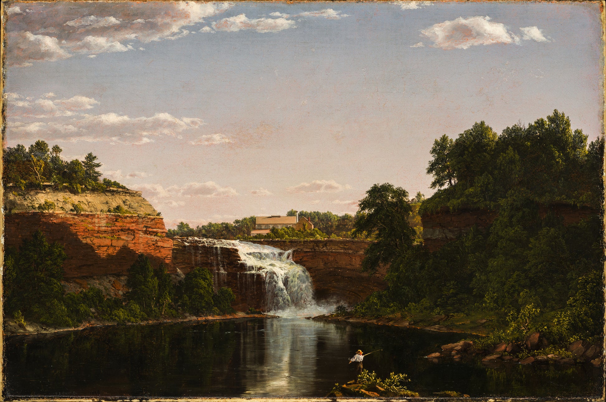 Lower Falls, Rochester, vintage artwork by Frederic Edwin Church, 12x8" (A4) Poster