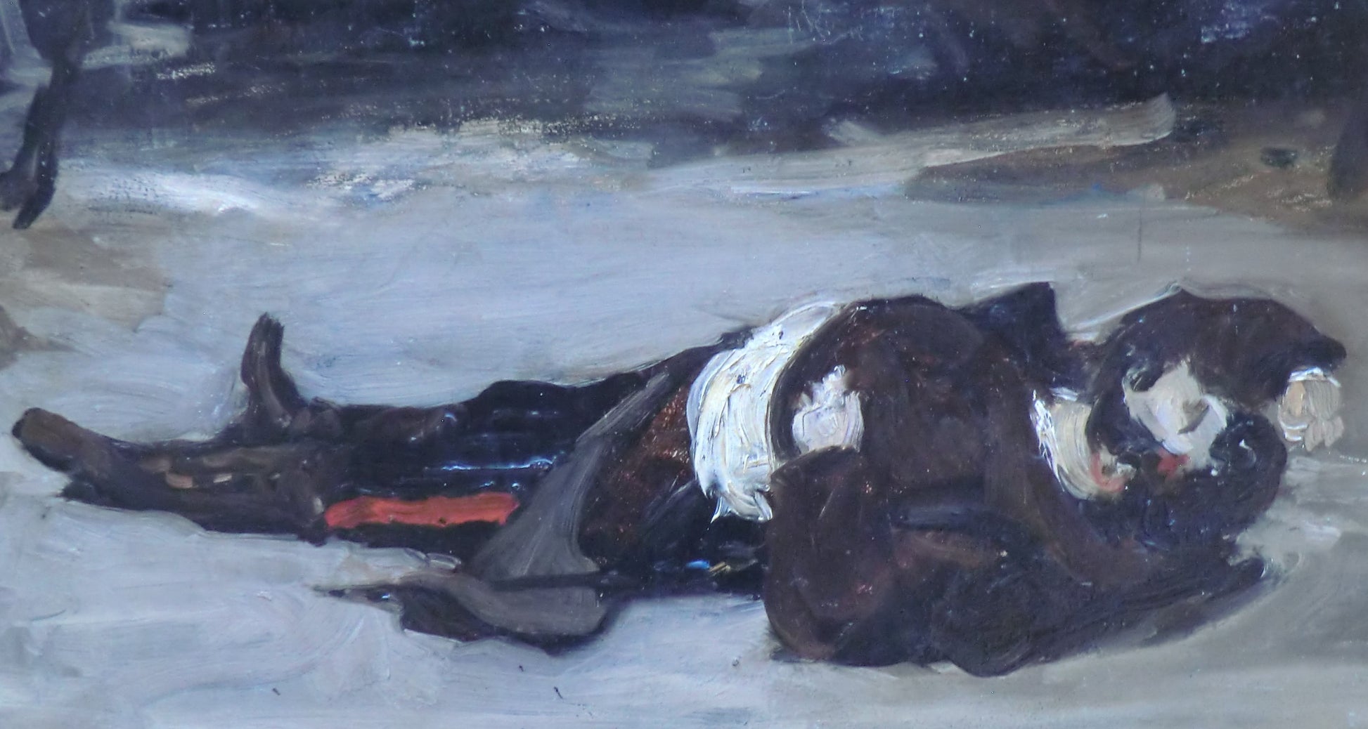 Henri Regnault Dead on the Field of Battle, vintage artwork by Charles Auguste Émile Durand, 12x8" (A4) Poster