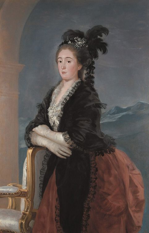 Doña Maria Teresa da Vallabriga, vintage artwork by Francisco de Goya y Lucientes, 12x8" (A4) Poster