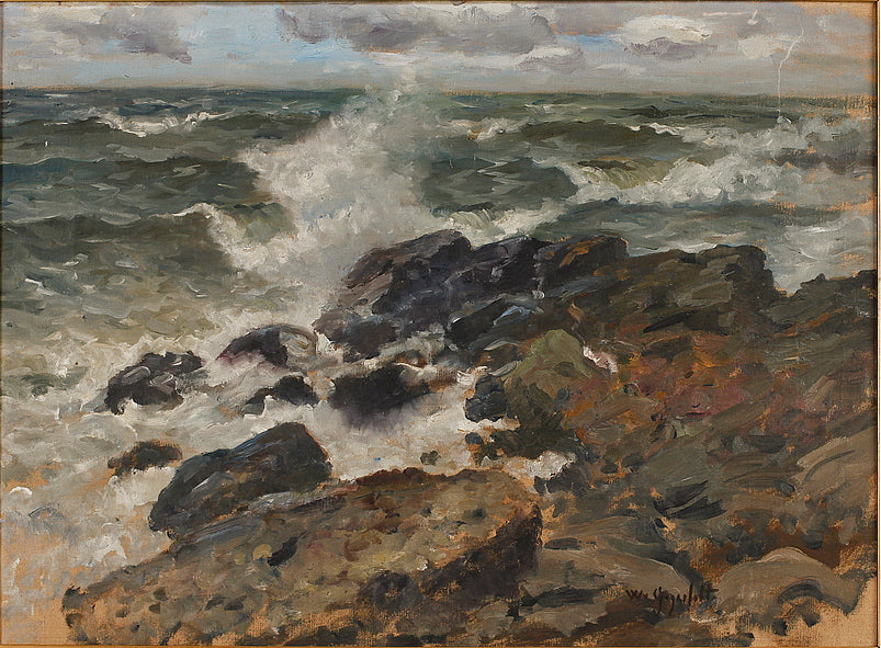 The Surf, vintage artwork by Wilhelm von Gegerfelt, 12x8" (A4) Poster