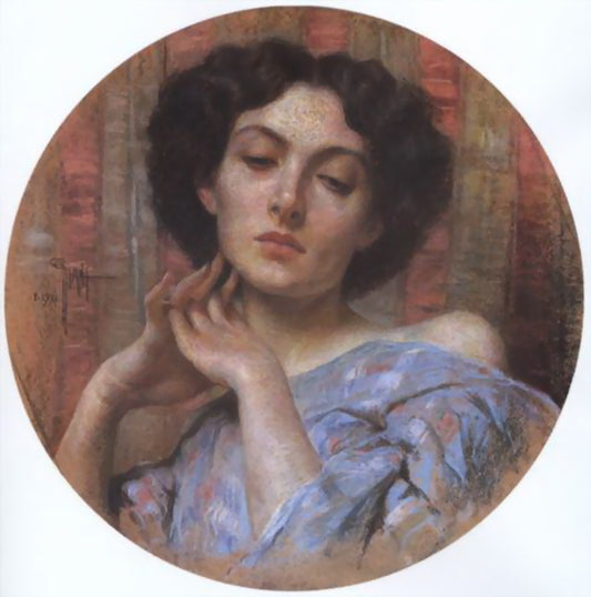 Woman's Face, vintage artwork by Giovanni Giani, 12x8" (A4) Poster