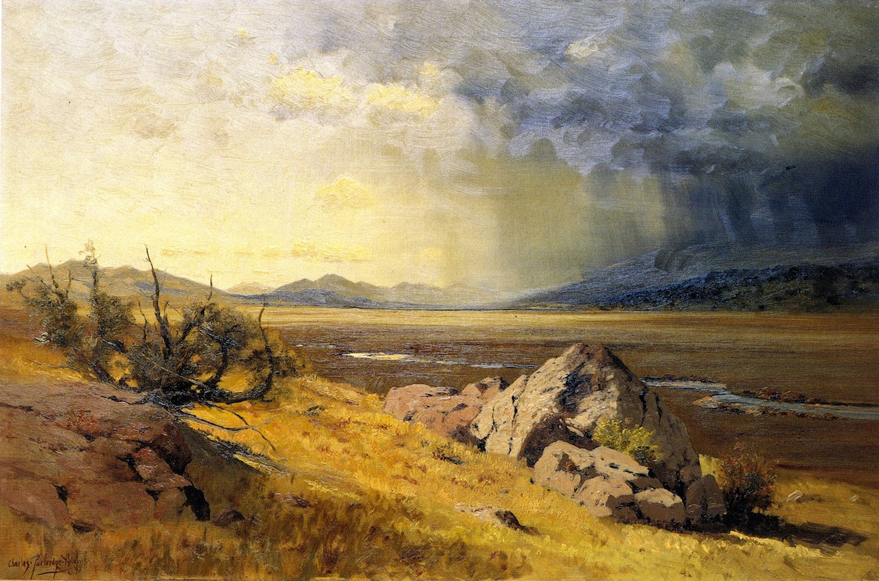 Looking across South Park, vintage artwork by Charles Partridge Adams, 12x8" (A4) Poster