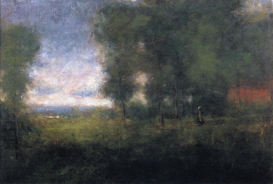 Edge of the Woods, vintage artwork by George Inness, 12x8" (A4) Poster