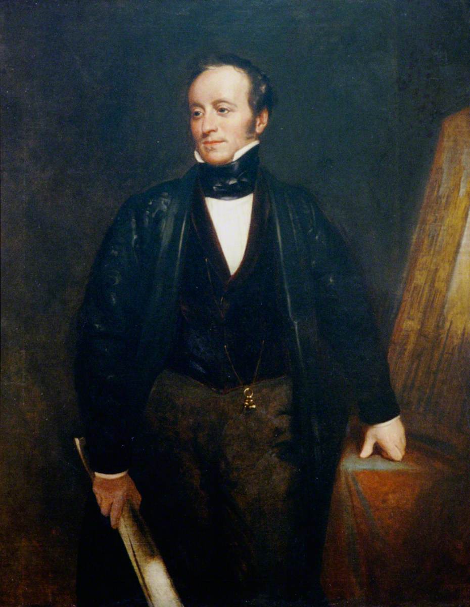 Sir Charles Barry (1795–1860), Architect, vintage artwork by Henry William Pickersgill, 12x8" (A4) Poster