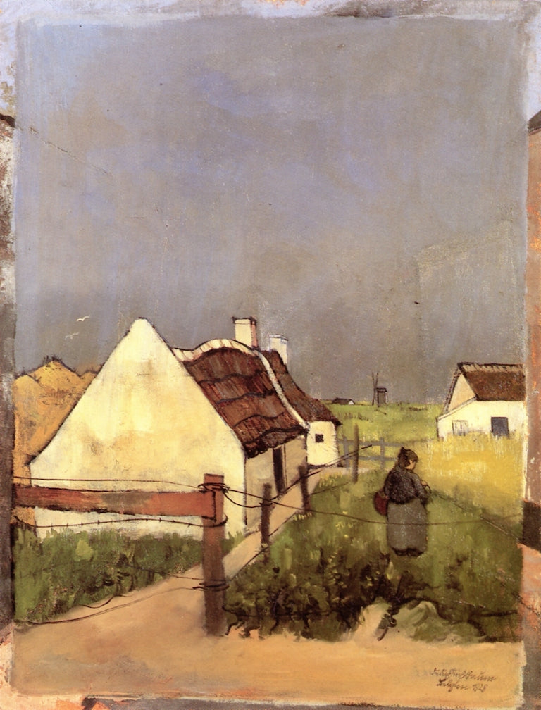 Belgian Landscape with Houses by Felix Nussbaum,16x12(A3) Poster