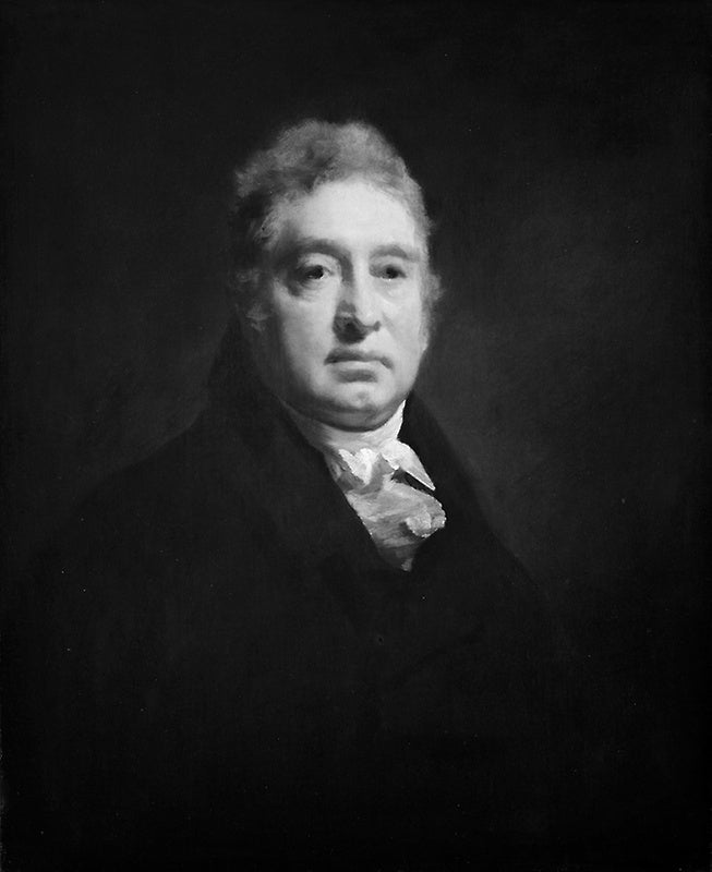 Portrait of a Man with Gray Hair, vintage artwork by Sir Henry Raeburn, R.A., P.R.S.A., 12x8" (A4) Poster