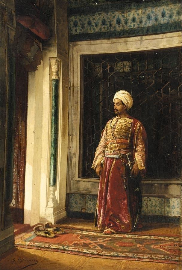 The Turkish guard, vintage artwork by Stanislaus Poraj Chlebowski, 12x8" (A4) Poster