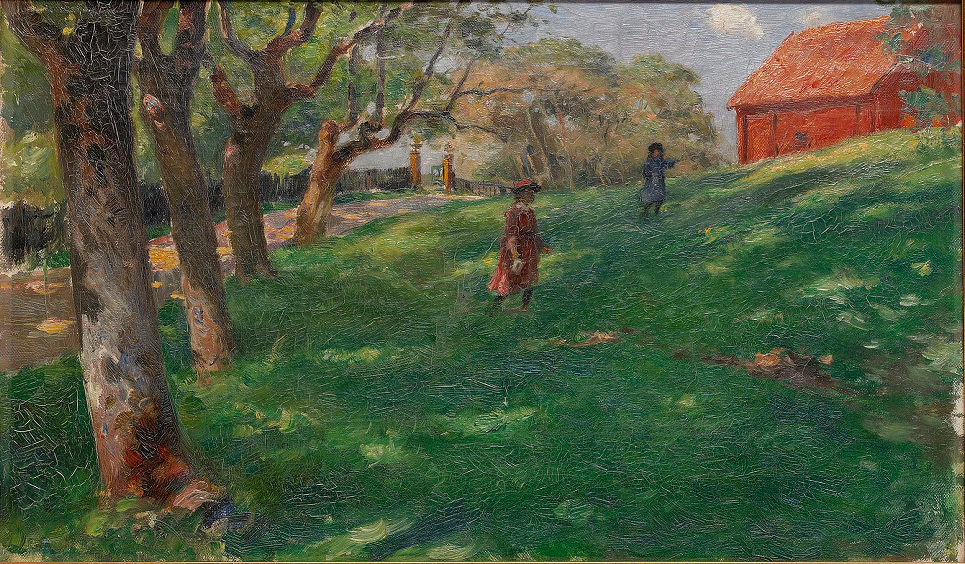 Summer Idyll, vintage artwork by Georg Pauli, 12x8" (A4) Poster