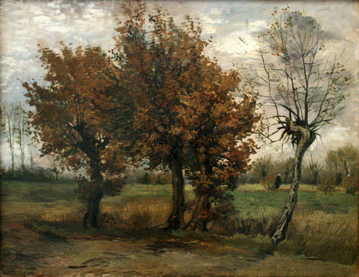 Autumn Landscape with Four Trees by Vincent van Gogh,A3(16x12