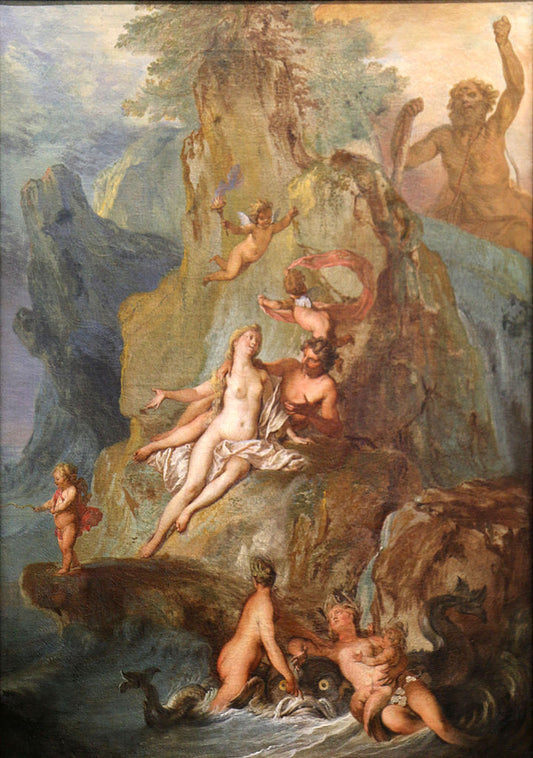 Acis and Galatea, vintage artwork by Nicolas Bertin, 12x8" (A4) Poster