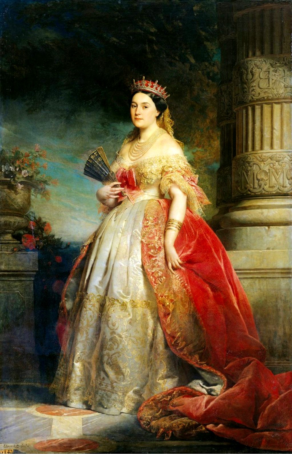 Mathilde Laetitia Wilhelmine Bonaparte, vintage artwork by Edouard Louis Dubufe, A3 (16x12") Poster Print