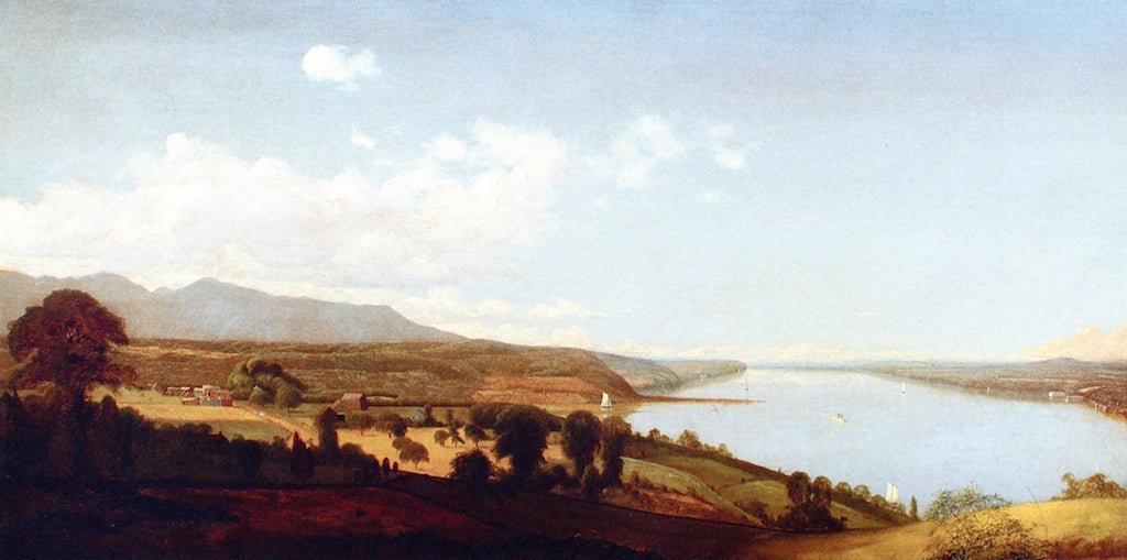 View on the Hudson near the Roundout, vintage artwork by Jervis McEntee, 12x8" (A4) Poster