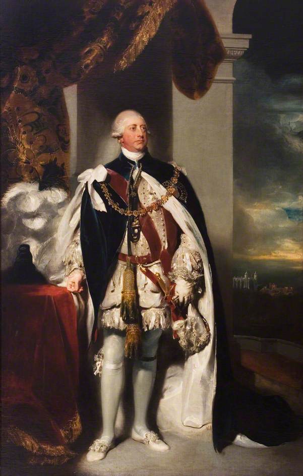 George III (1738-1820), vintage artwork by Thomas Lawrence, 12x8" (A4) Poster