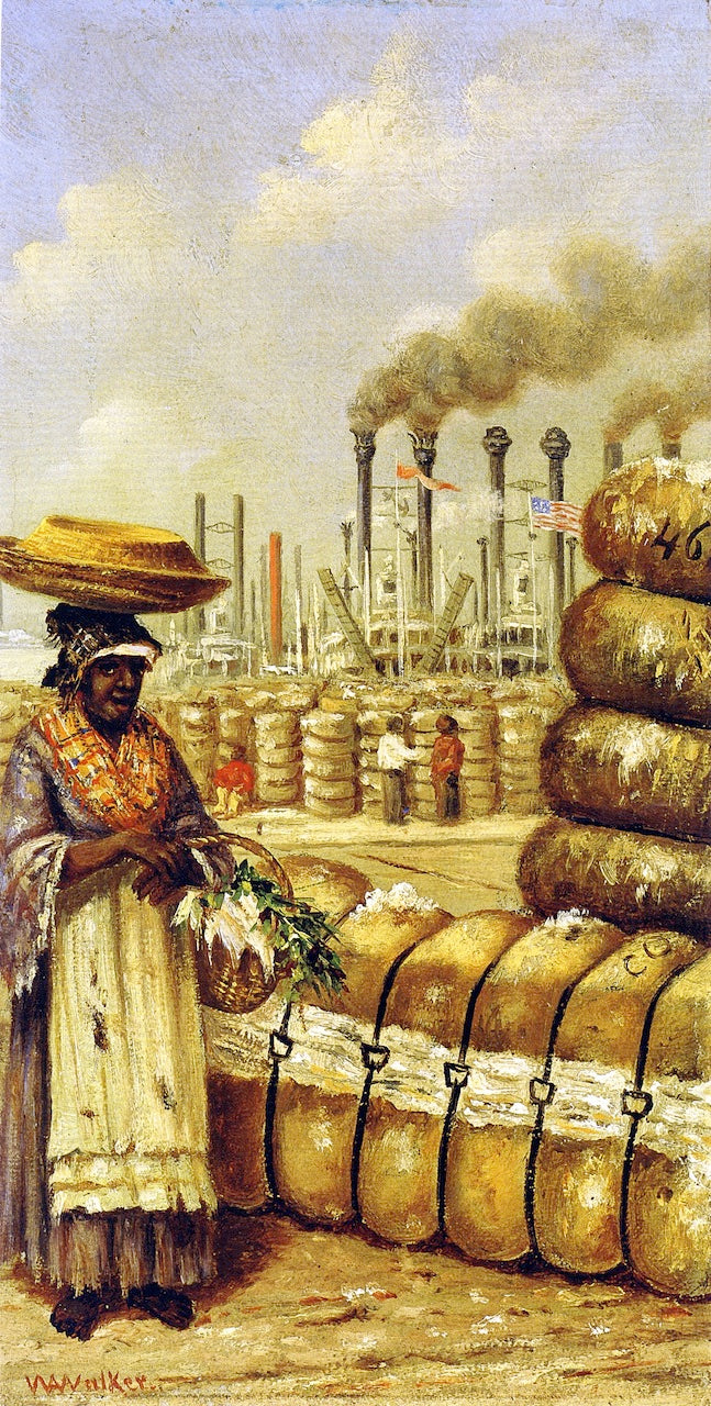Levee at New Orleans, vintage artwork by William Aiken Walker, 12x8" (A4) Poster