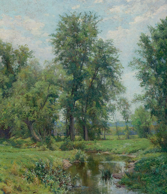 Springtime in Old Lyme, Connecticut, vintage artwork by Hugh Bolton Jones, 12x8" (A4) Poster