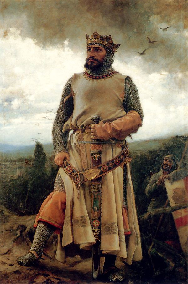 Alphon I, vintage artwork by Francisco Pradilla y Ortiz, 12x8" (A4) Poster