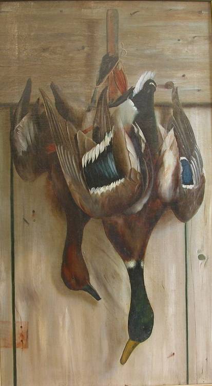 Still Life with Ducks, vintage artwork by John F. Francis, A3 (16x12") Poster Print