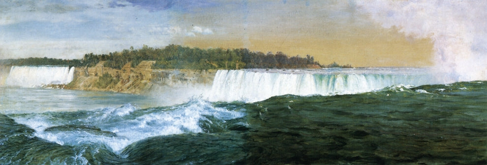 The Great Fall, Niagara, vintage artwork by Frederic Edwin Church, 12x8" (A4) Poster