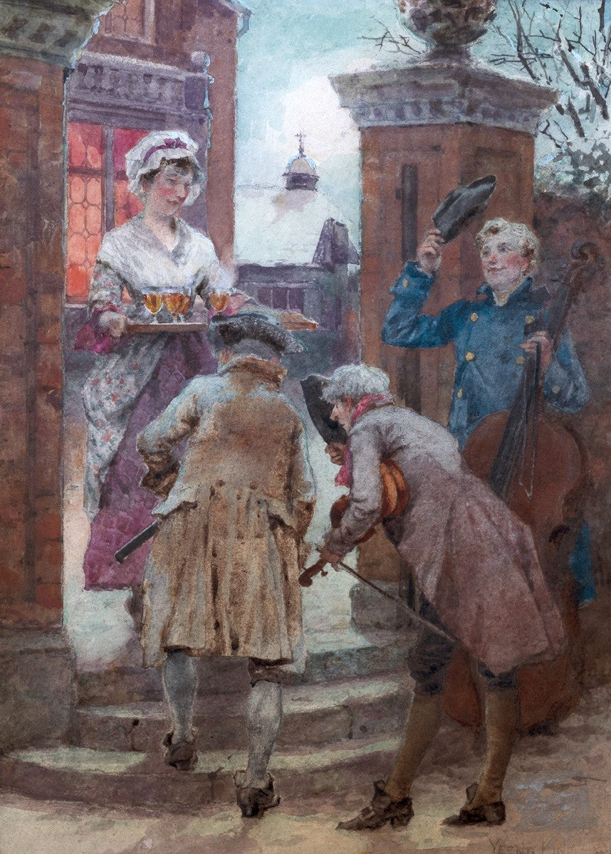 Christmas Cheer, vintage artwork by Henry John Yeend King, 12x8" (A4) Poster