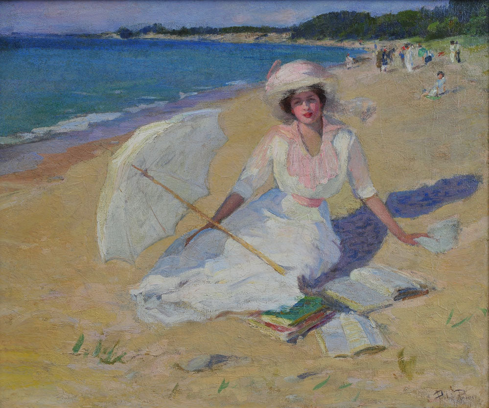 Woman With Parasol by Pauline Lennards Palmer,A3(16x12")Poster