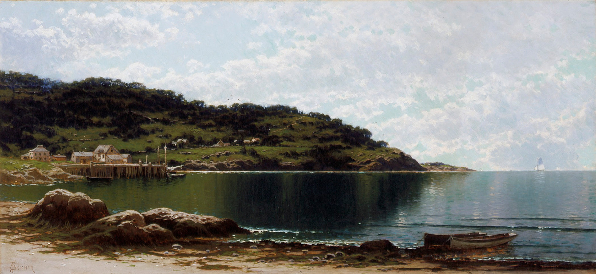 Along the Maine Coast, vintage artwork by Alfred Thompson Bricher, 12x8" (A4) Poster