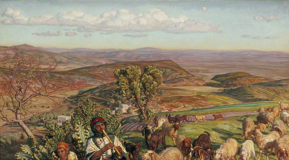 Plain of Esdraelon from the Heights above Nazareth, vintage artwork by William Holman Hunt, 12x8" (A4) Poster