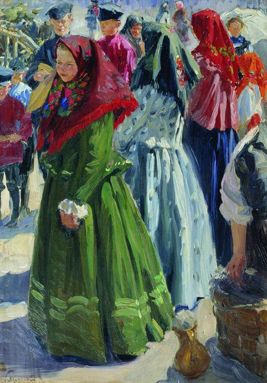 A Holiday, vintage artwork by Ivan Kulikov, 12x8" (A4) Poster