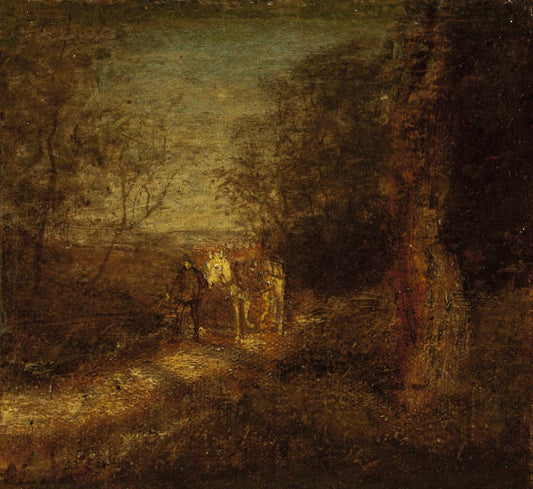 The Wood Road, vintage artwork by Albert Pinkham Ryder, 12x8" (A4) Poster