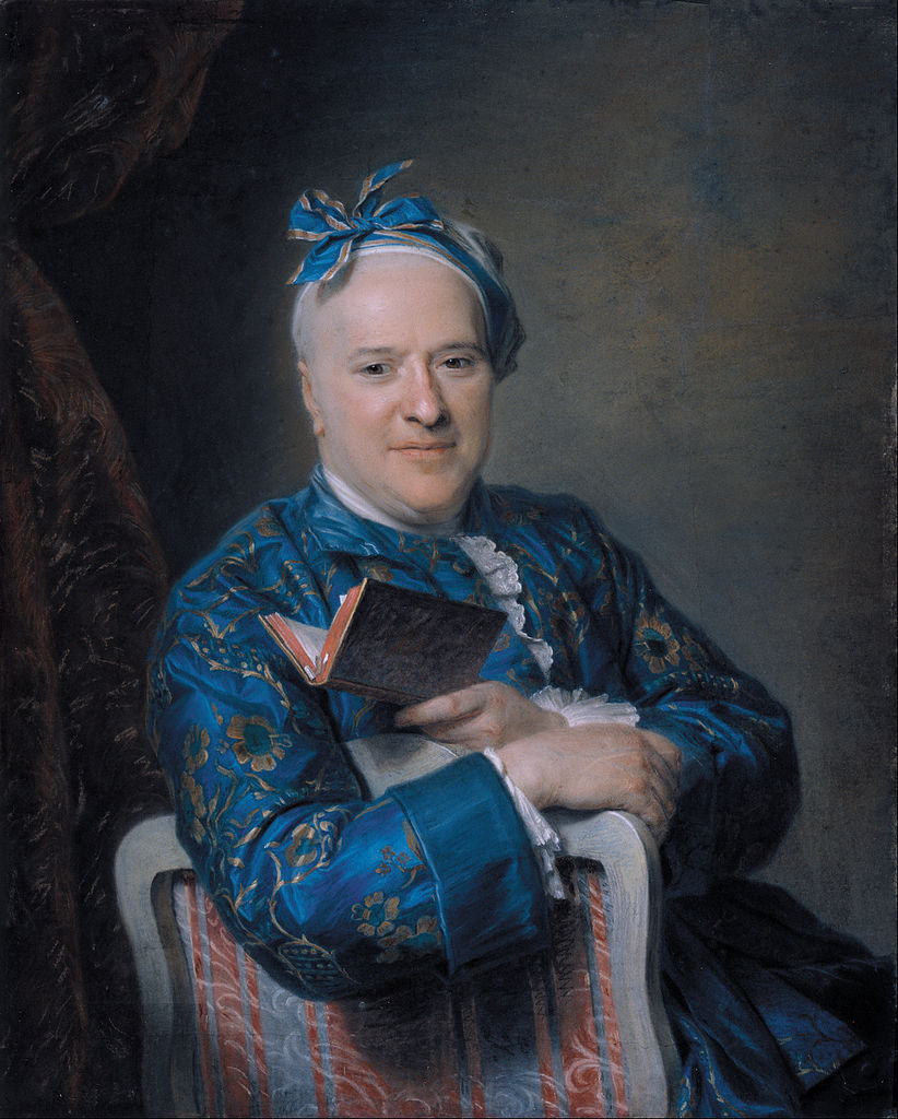 Pierre-Louis Laideguive, vintage artwork by Maurice Quentin de La Tour, 12x8" (A4) Poster