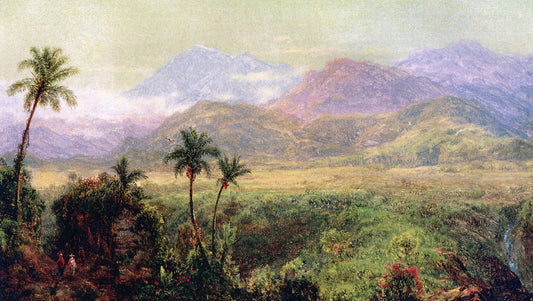South American Scene, vintage artwork by Louis Remy Mignot, 12x8" (A4) Poster