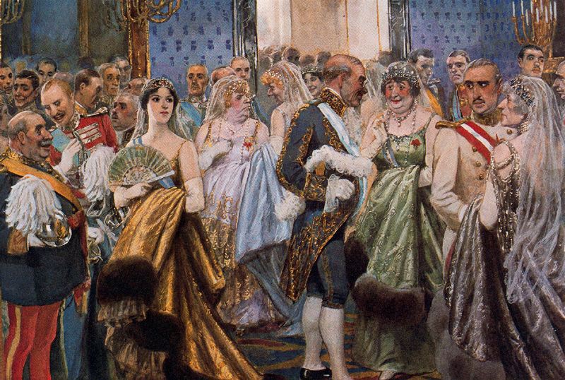 The Ball, vintage artwork by Adolfo Lozano Sidro, 12x8" (A4) Poster