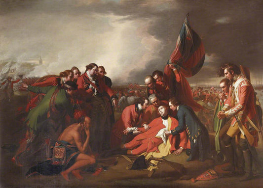 The Death of General James Wolfe (1727–1759), vintage artwork by Benjamin West, 12x8" (A4) Poster