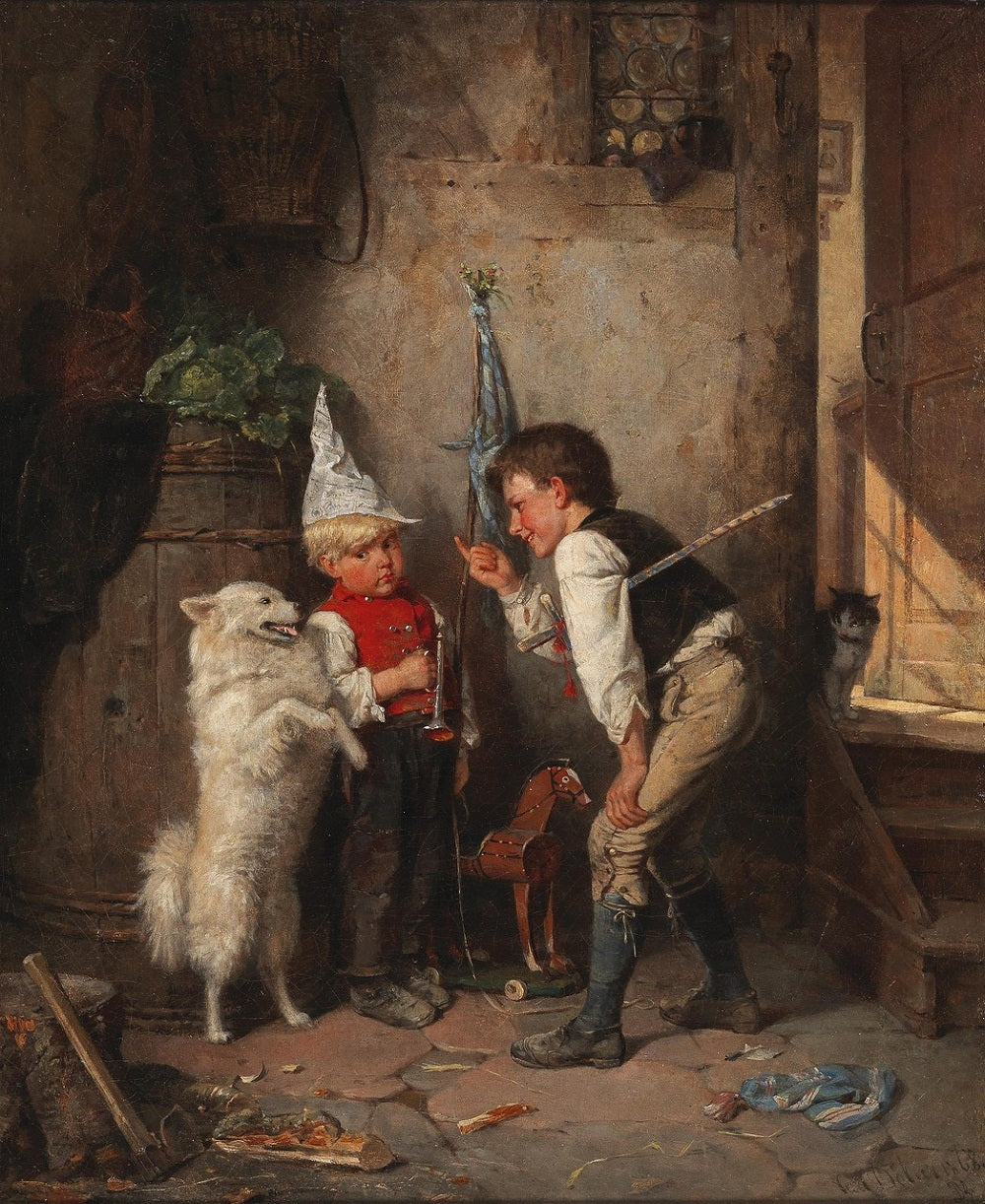 Little Recruits, vintage artwork by Carl Böker, 12x8" (A4) Poster
